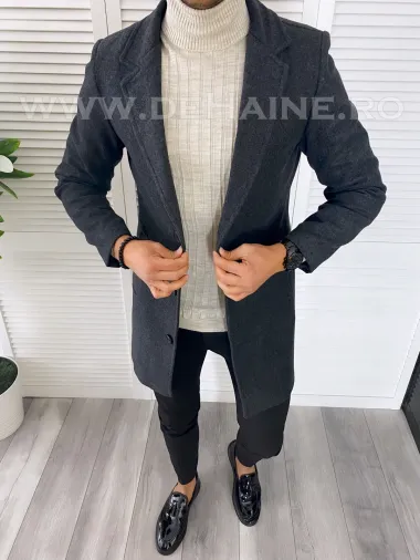 Palton barbati gri inchis B6791 118 